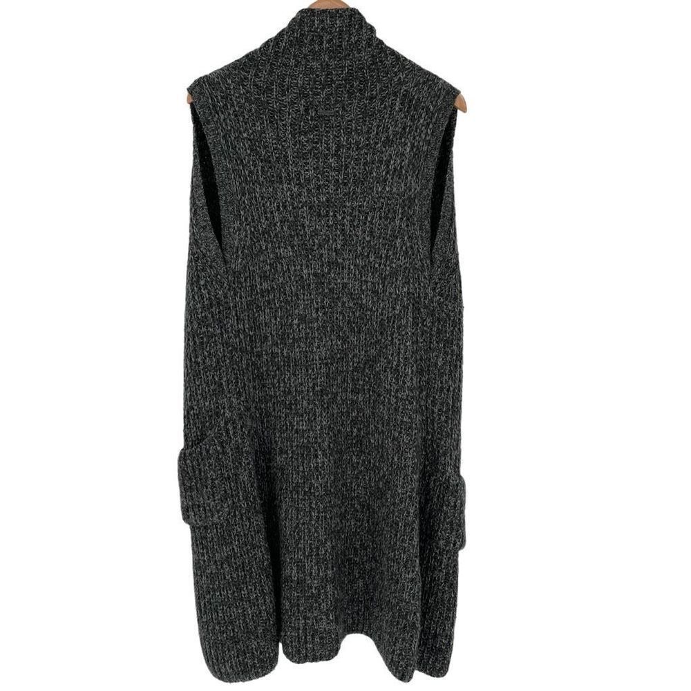 Prana Thalia Sweater Vest Cardigan Sleeveless‎ Open Front Chunky Gray Women XS - Picture 7 of 11